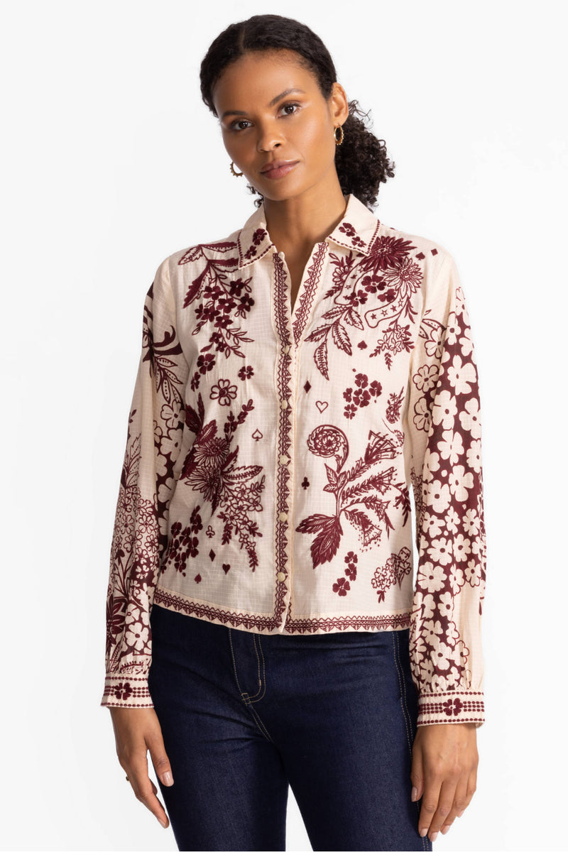 Open Neck Shirt - Aquijio