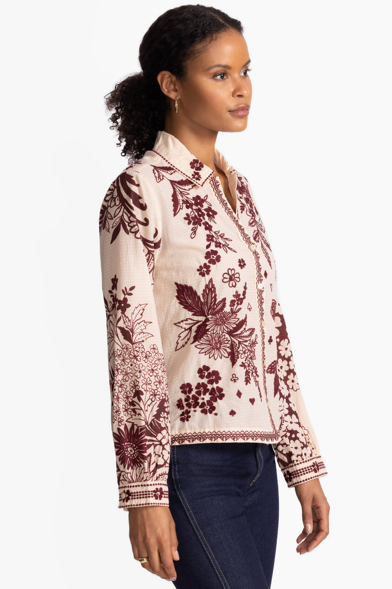 Open Neck Shirt - Aquijio