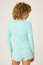 Pointelle Cardigan - Mint