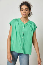 Short Sleeve Relaxed Button Down Shirt - Julep