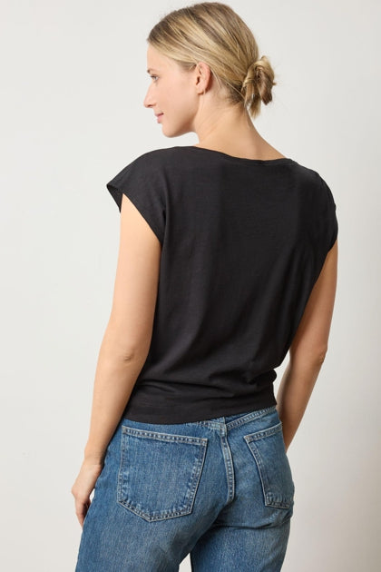 Flame Modal Seam Wedge Tee - Black