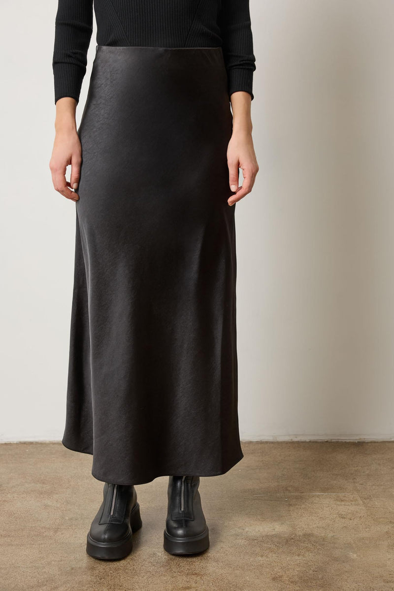 Satin Skirt - Black