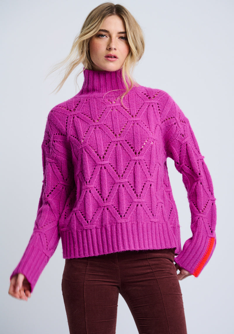 Stand Out Sweater - Hot Orchid