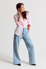 The Shirt Boyfriend Stripe with Pocket - Pink Stripe