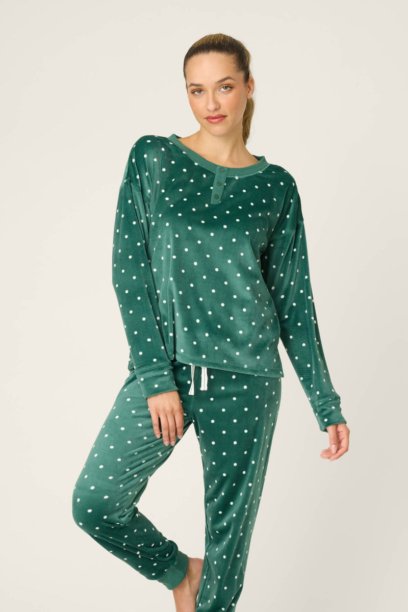 Let's Get Toasty Long Sleeve - Forest Dot