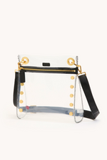 Tony Small Clear Bag - Black/Brushed Gold
