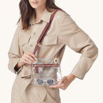 Tony Small Clear Bag - Crimson/Brushed Gold