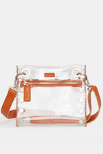 Tony Small Clear Bag - Candlelight Orange/Brushed Silver
