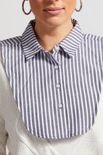 Fooler Dickey Collar Stripe - Black/White