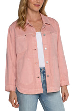 Shirt Jacket - Rose Blush