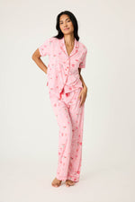 PJ Set Whimsy Tigers & Hearts - Pink Orchid