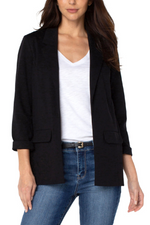 Boyfriend Blazer With Princess Dart - Black