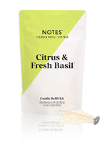 Notes Candle Refill - Citrus & Fresh Basil